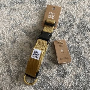 Dog + Bone Snap Collar in Gold